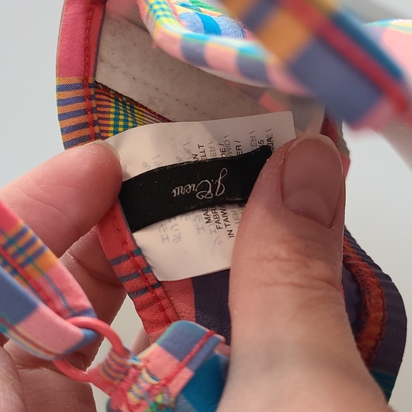 J Crew Madras Print Bikini - 34C top and S bottoms - Picture 3 of 5